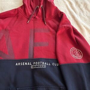Arsenal Football Club Men's Red and Navy Hoodie